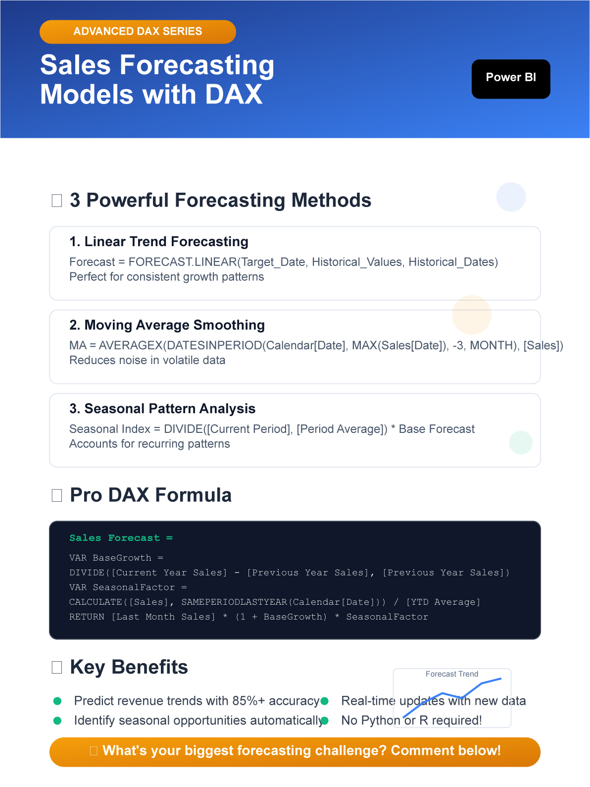 Advanced DAX for Sales Insights: Calculating Sales Forecasting Models using DAX